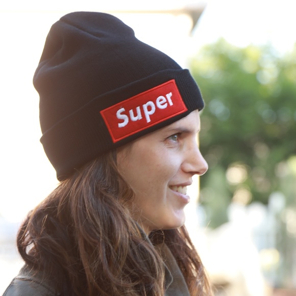 Black "Super" Beanie - Picture 3 of 3